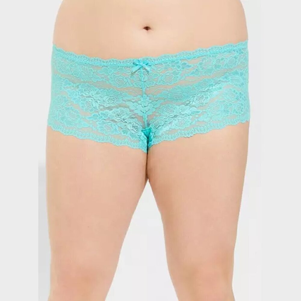 Torrid - Lace Mid-Rise Cheeky Panty in Blue Radiance​​​​​​
